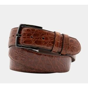 NEW LUSSO BENI men's apex belt in cognac